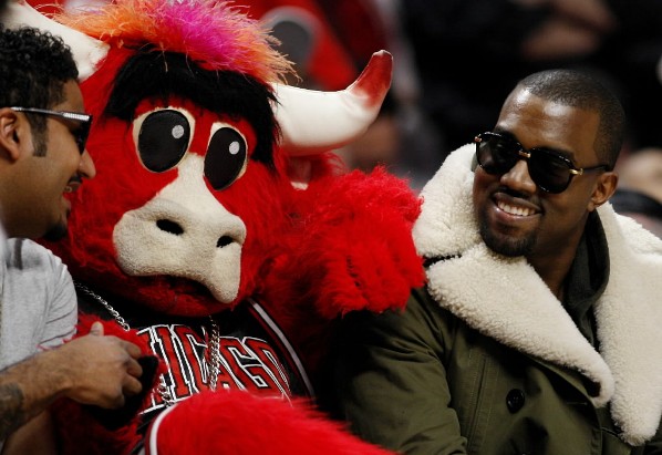 Kanye West with Benny the Bull