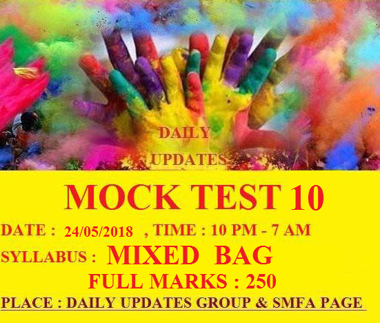 DAILY UPDATES MOCK TEST 10