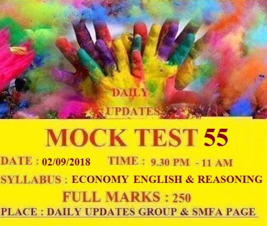 DAILY UPDATES MOCK TEST 55
