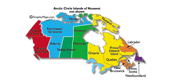 Canadian time zone map