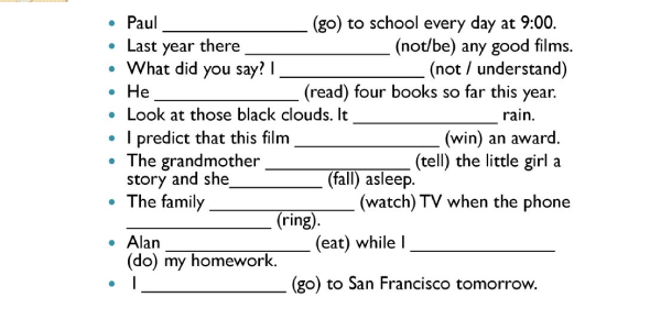 Take This Quiz To Fill The Gaps With The Correct Tense