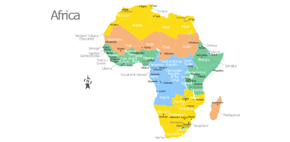 map of africa countries and their capitals