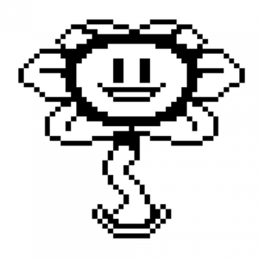 evil flowey undertale  Undertale pixel art, Pixel art maker