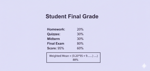 Calculating Weighted Mean From Data Sets - Quiz