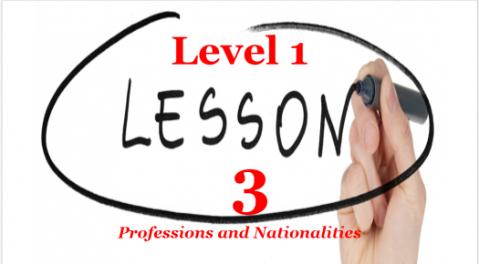 Level 1 - Quiz - Lesson 3 - Professions and Nationalities