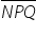 stack N P Q with bar on top