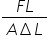 fraction numerator F L over denominator A increment L end fraction