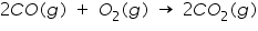 «math xmlns=¨https://www.w3.org/1998/Math/MathML¨»«mn»2«/mn»«mi»C«/mi»«mi»O«/mi»«mo»(«/mo»«mi»g«/mi»«mo»)«/mo»«mo»§nbsp;«/mo»«mo»+«/mo»«mo»§nbsp;«/mo»«msub»«mi»O«/mi»«mn»2«/mn»«/msub»«mo»(«/mo»«mi»g«/mi»«mo»)«/mo»«mo»§nbsp;«/mo»«mo»§#8594;«/mo»«mo»§nbsp;«/mo»«mn»2«/mn»«mi»C«/mi»«msub»«mi»O«/mi»«mn»2«/mn»«/msub»«mo»(«/mo»«mi»g«/mi»«mo»)«/mo»«/math»