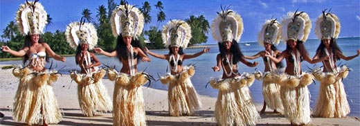 Tiki Village dancers, Moorea