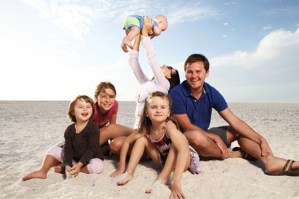 Family on Beach